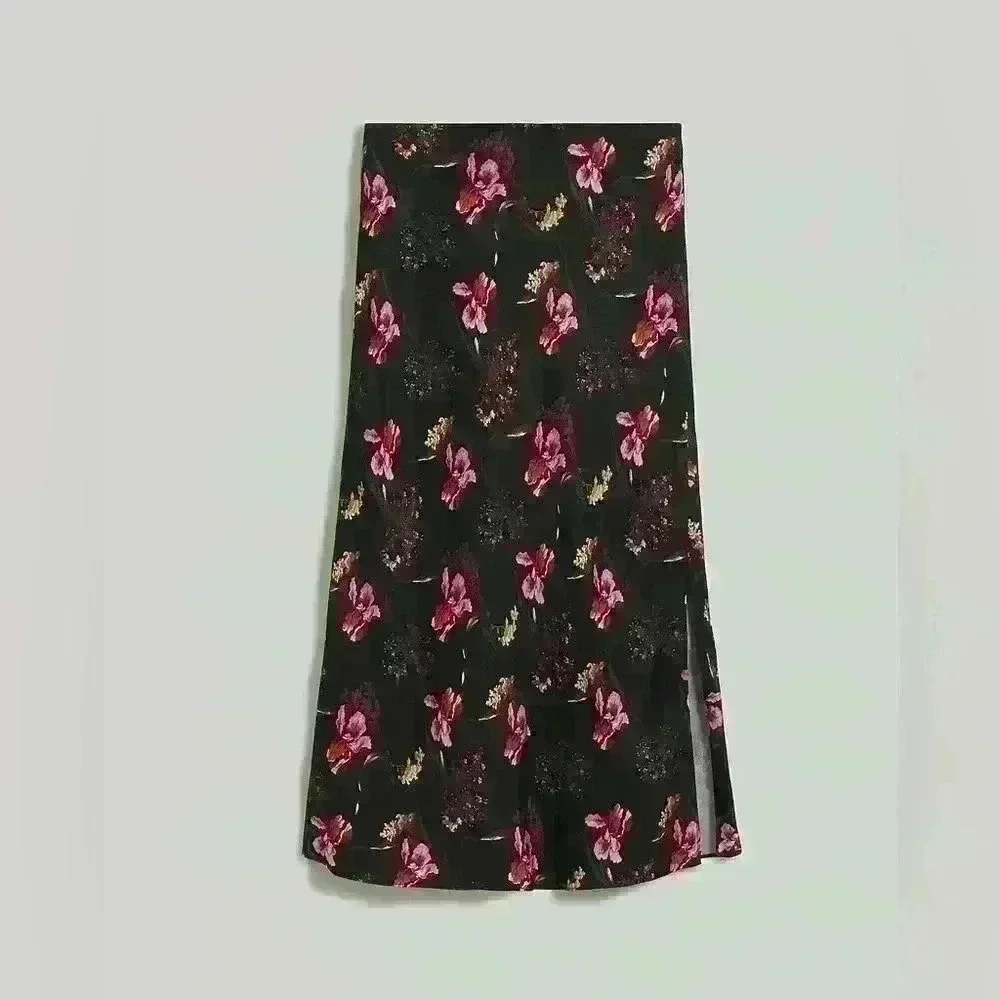 NWT The Layton Midi Slip Skirt in Floral Cupro-Blend Size 10 Sold out on website - Picture 2 of 8
